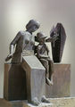 Θύμιος Πανουργιάς, Κόρη με Ερωτιδέα, 2011, χυτός και οξυγονόκολλημένος ορείχαλκος, 120 x 109 x 60 εκ.