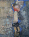 Maria Giannakaki, Untitled, 2015, mixed media on paper mounted on canvas, 50 x 40 cm