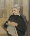 Ανδρέας Βουρλούμης, Η μητέρα του καλλιτέχνη, 1959, λάδι σε μουσαμά, 42,5 x 46,5 εκ.