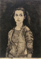 Tonia Nikolaidi, Eleni Zirganou, 1951-52, etching, 24.1 x 17.5 cm