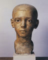 George Nikolaidis, Child΄s head, 1954, plaster, 31 x 20 x 17 cm