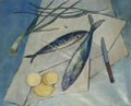 Vera Houtzoumis, Composition, oil on canvas, 73 x 60 cm