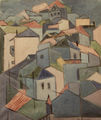 Vera Houtzoumis, Composition, oil on canvas, 60 x 49 cm
