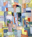 Vera Houtzoumis, Composition, oil on canvas, 76 x 53 cm