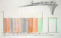 Stephen Antonakos, "Large Neon for Coe΄s Show" November 23, 1967, Colored pencil and graphite pencil on paper, Krylon fixative, 14" x 22΄, Photography by Jeri Coppola