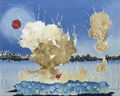 George Vakalo, Untitled, 1983, oil on canvas, 48.2 x 65.7 cm