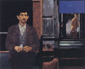 Kyriakos Katzourakis, Old man with window, 1976, oil on canvas, 120 x 150 cm