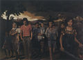 Κυριάκος Κατζουράκης, Υβόννη Πουσσέν, 1976, λάδι σε καμβά, 120 x 160 εκ.
