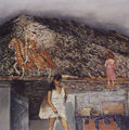Kyriakos Katzourakis, Chryssa Bellini, 1977, acrylic on canvas, 130 x 130 cm