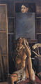 Kyriakos Katzourakis, Kathryn, 1978, oil on canvas, 152 x 76 cm