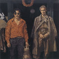 Kyriakos Katzourakis, Butcher, 1977, oil on canvas, 120 x 120 cm