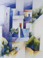 Χέρμαν Μπλάουτ, Φαλατάδος, Τήνος, 2002, ακουαρέλα, 56 x 42 εκ.