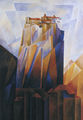 Hermann Blauth, Meteora, 2001, oil, 130 x 90 cm