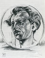 Χρίστος Δαγκλής, Στο κρατητήριο - Γιάννενα, 1946, κραγιόνι, 19 x 14,6 εκ.