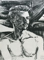 Χρίστος Δαγκλής, Αγρινιώτης εξόριστος στο Μούδρο, 1949, μελάνι, 22 x 16 εκ.