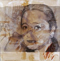 Γιώργος Κουβάκις, Πορτραίτο της Α.Μ., 1995, μικτή τεχνική, 90 x 90 εκ.