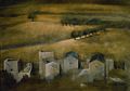 Dafni Angelidou, Landscape at noon, 1991, acrylics, 100 x 140 cm