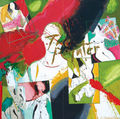 Γιώργος Γκολφίνος, The painter 1, 2012, ακρυλικά σε μουσαμά, 65 x 65 εκ.
