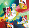 Giorgos Golfinos, The Painter 2, 2012, acrylics on canvas, 65 x 65 cm