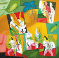 Giorgos Golfinos, The Painter 5, 2012, acrylics on canvas, 65 x 65 cm