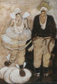 Γιώργος Ζιάκας, Αριστοφάνης ΠΛΟΥΤΟΣ, Θεατρικός Οργανισμός Κύπρου, 1980, Ερμής, μακέτα για το κοστούμι, νερομπογιά σε χαρτόνι