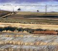 Γιώργος Ζιάκας, Μικρό καλοκαιρινό τοπίο, 2003, ακρυλικό σε χαρτόνι, 16 x 18 εκ.