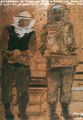 Γιώργος Ζιάκας, Μελισσοκόμος, 1986, Σκηνοθεσία Θόδωρος Αγγελόπουλος, μακέτα για τα κοστούμια, νερομπογιά σε χαρτόνι, 35 x 22,5 εκ.