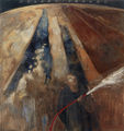 Ηώ Αγγελή, Παρατηρούμενο τοπίο, 1993-94, μικτή τεχνική, 220 x 200 εκ.
