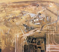Ηώ Αγγελή, Παρατηρούμενο τοπίο, 1993-94, μικτή τεχνική, 220 x 200 εκ.