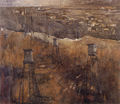 Ηώ Αγγελή, Παρατηρητήρια, 1993-94, μικτή τεχνική, 110 x 130 εκ.
