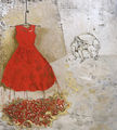 Ηώ Αγγελή, Φόρεμα, 2000, μικτή τεχνική, 100 x 90 εκ.