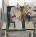 Ηώ Αγγελή, Στον Μέσα Καθρέφτη, 2005, ακρυλικό σε καμβά, 140 x 150 εκ.
