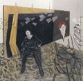 Ηώ Αγγελή, Συγκάτοικοι, 2005-06, ακρυλικό σε καμβά, 140 x 150 εκ.