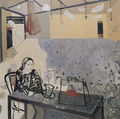 Ηώ Αγγελή, Έξοδος για Χρυσόψαρα, 2005-06, ακρυλικό σε καμβά, 140 x 150 εκ.
