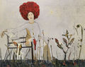 Ηώ Αγγελή, Κόκκινη Φωλιά, 2004, ακρυλικό σε καμβά, 100 x 140 εκ.
