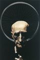 Δημοσθένης Σκουλάκης, Ο Duchamp και η ρόδα του ποδηλάτου, 1997-98, λάδι σε καμβά, 160 x 110 εκ.