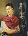 Δημοσθένης Σκουλάκης, Αφιέρωμα στη Frida Kahlo, 1997, λάδι σε μουσαμά, 150 x 120 εκ.