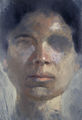 Christos Markidis, Portrait, 1988, oil on canvas, 40 x 30 cm
