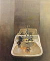 Άννα Μαρία Τσακάλη, Χυμένο άρωμα, Αθήνα 1988, βινυλικό και λάδι σε πανί, 104 x 87 εκ.