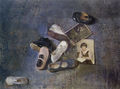 Άννα Μαρία Τσακάλη, Η χαμένη μας αθωότητα, 1984, βινυλικό σε πανί, 60 x 80 εκ.