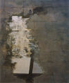 Άννα Μαρία Τσακάλη, Όταν το νερό γίνεται ο καθρέφτης τ΄ουρανού, Παρίσι 1987, βινυλικό και λάδι σε πανί, 120 x 100 εκ.