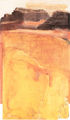 Maria Ziaka, Wadi Ram, 1996, pastel, oil on paper, prints, collage, 130 x 70 cm