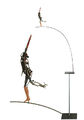 Γιώργος Αυγέρος, Ισορροπιστής, 2004, μέταλλο, πλαστικό, ύψος 2,10 μ. ύψος φιγούρας 35 εκ.