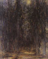 Κούλα Μπεκιάρη, Δένδρα, λάδι σε μουσαμά, 64 x 52  εκ.