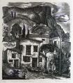 Κούλα Μπεικάρη, Γύρω από την Ακρόπολη, 1941, ξυλογραφία σε όρθιο ξύλο, 22,5 x 19,9 εκ.