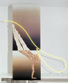 Lydia Dambassina, Le Bonhomme, 1979, plywood, wood, neon, acrylic, airbrush, 176 x 64 cm