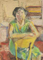 Pelagia Kyriazi, My Aunt Eleni Kalyva, 1973, oil on paper, 65 x 47 cm
