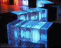 Βασίλης Γέρος, Παίγμα φωτός, 1994-98, ξύλο, πλεξιγκλάς, φως, 249 x 200 x 700 εκ.