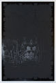 Δημήτρης Φουτρής, Ήσυχος θάνατος και όμορφα λουλούδια, 2006, καζεΐνη και γυαλιστερό χρώμα σε ξύλο, 200 x 132 εκ.
