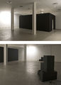 Dimitris Foutris, Space Cadeaux, 2009, sound piece, 25 minutes loop, speakers, cartonboxes, acrylic paint, variable dimensions